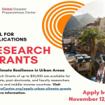 Global Disaster Preparedness Center Research (GDPC) Grant On Urban Climate Resilience